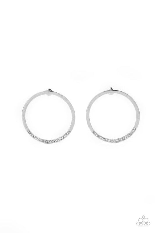 Spot on Opulence White Post Earrings Paparazzi E0041
