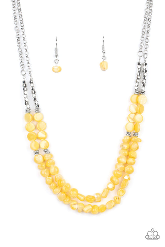 Staycation Status Yellow Necklace Paparazzi N0301