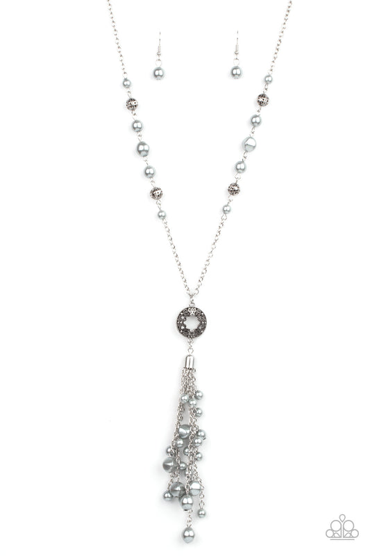 Tasseled Treasure Silver Necklace Paparazzi N0260