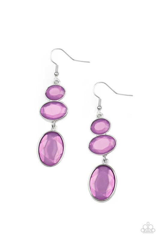 Tiers Of Tranquility Purple Earring Paparazzi E0134