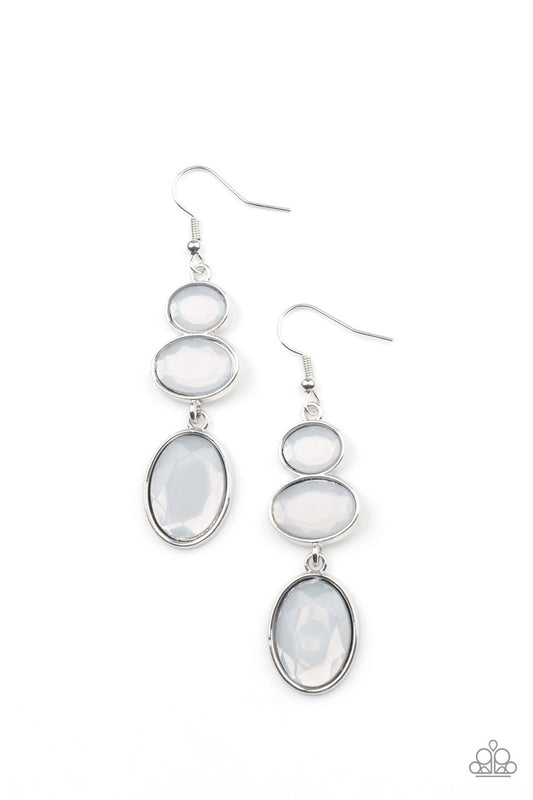 Tiers Of Tranquility White Earring Paparazzi E0147