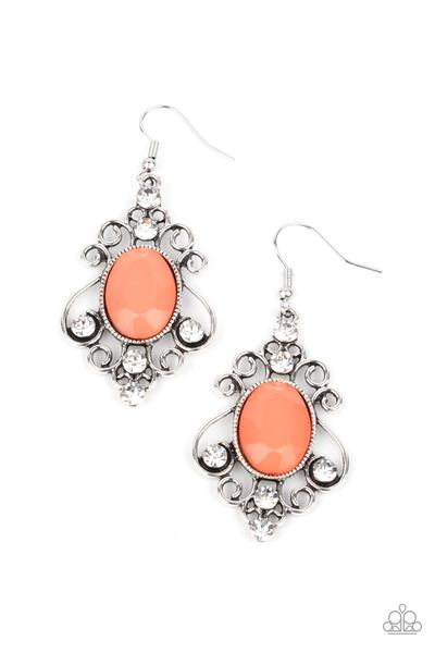 Tour De Fairytale Orange Earring Paparazzi E0203