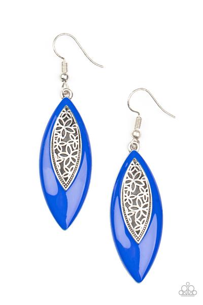 Venetian Vanity Blue Earring Paparazzi E0246
