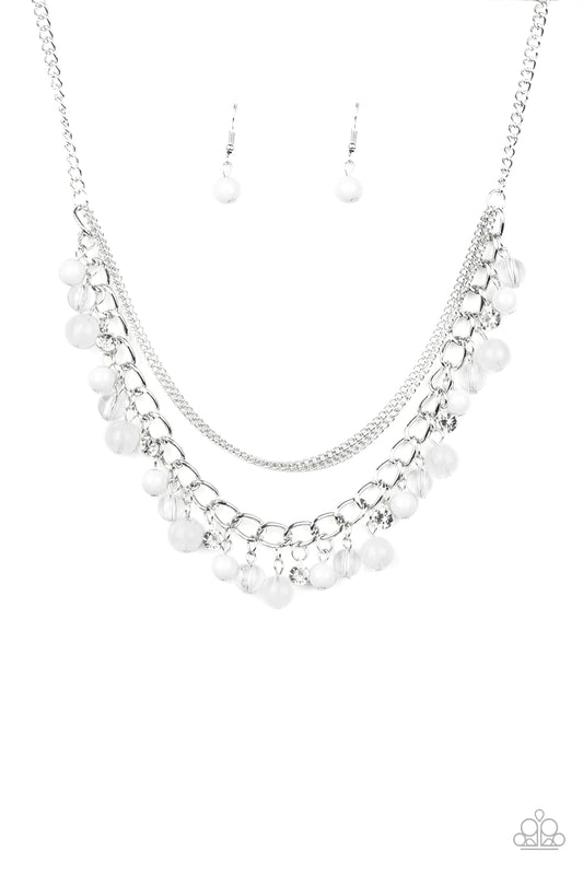 Wait and SEA White Necklace Paparazzi N0057
