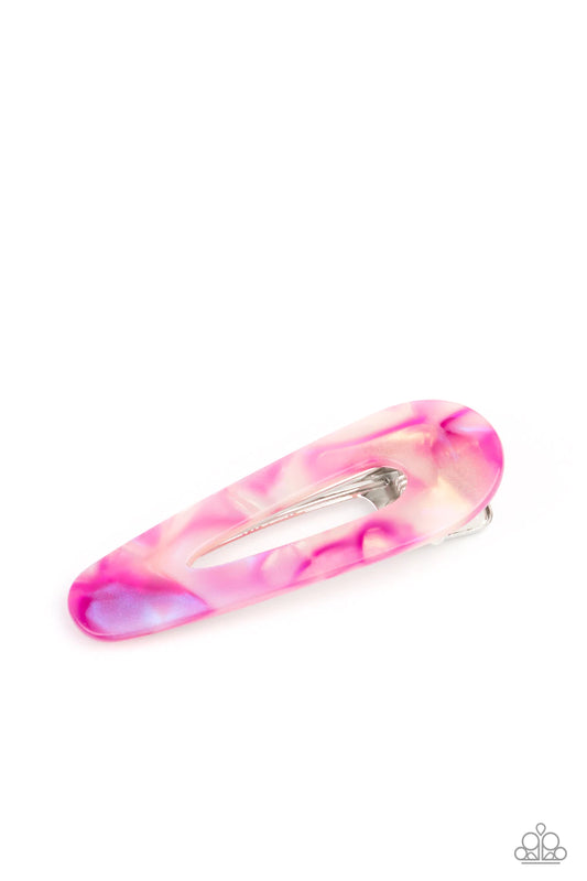 Walking On Hair Pink Iridescene Hair Clip Paparazzi H0017