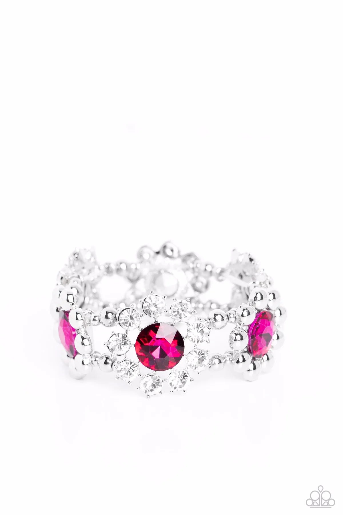 Pact of Petals Pink Stretch Bracelet Summer 2023 Party Pack Paparazzi B1152