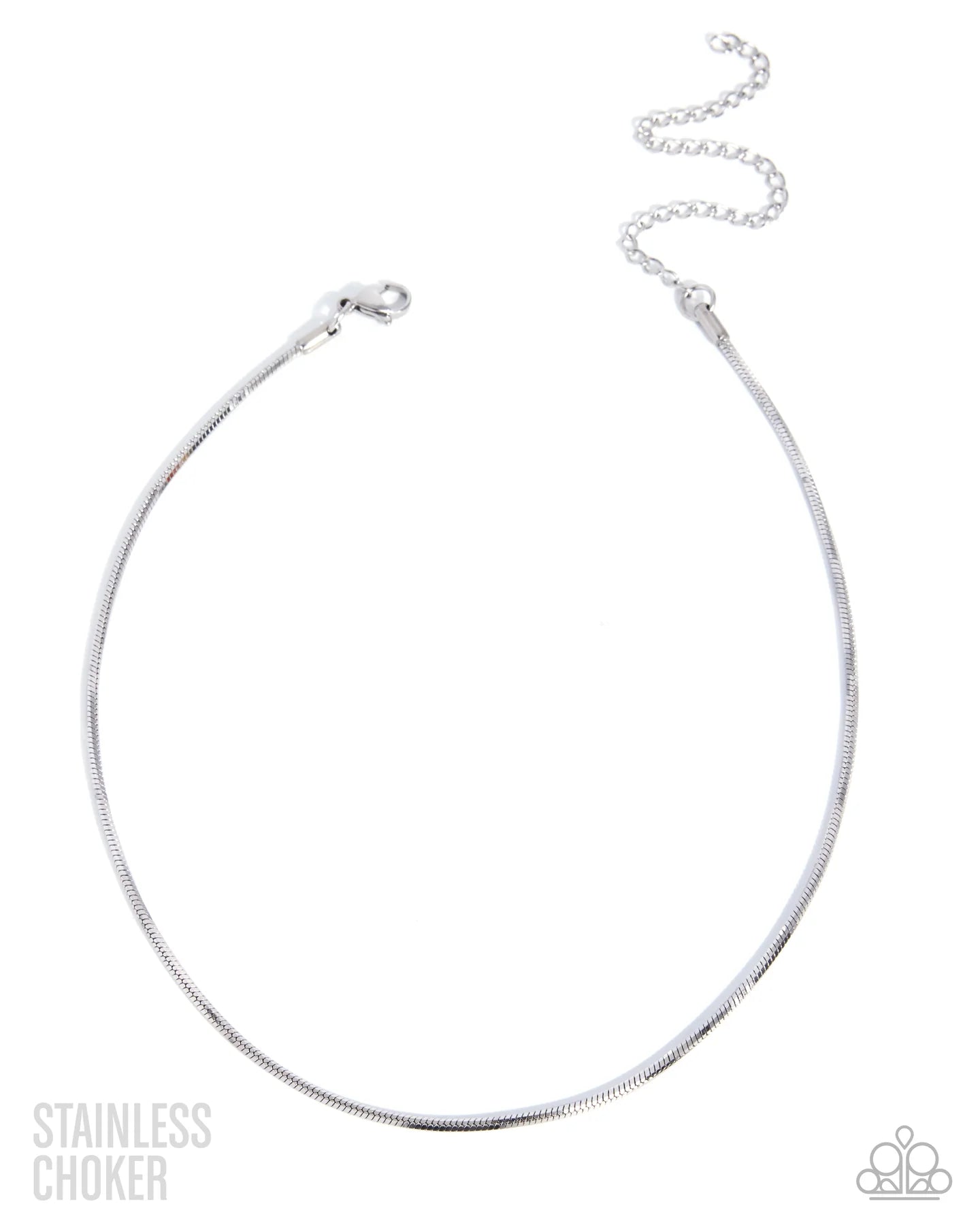 Paparazzi Coiled Celebration - Silver Stainless Steel Choker Necklace June 2026 Life Of The Party