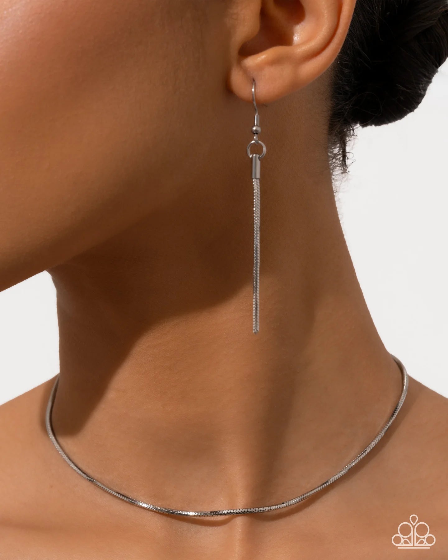 Paparazzi Coiled Celebration - Silver Stainless Steel Choker Necklace June 2026 Life Of The Party