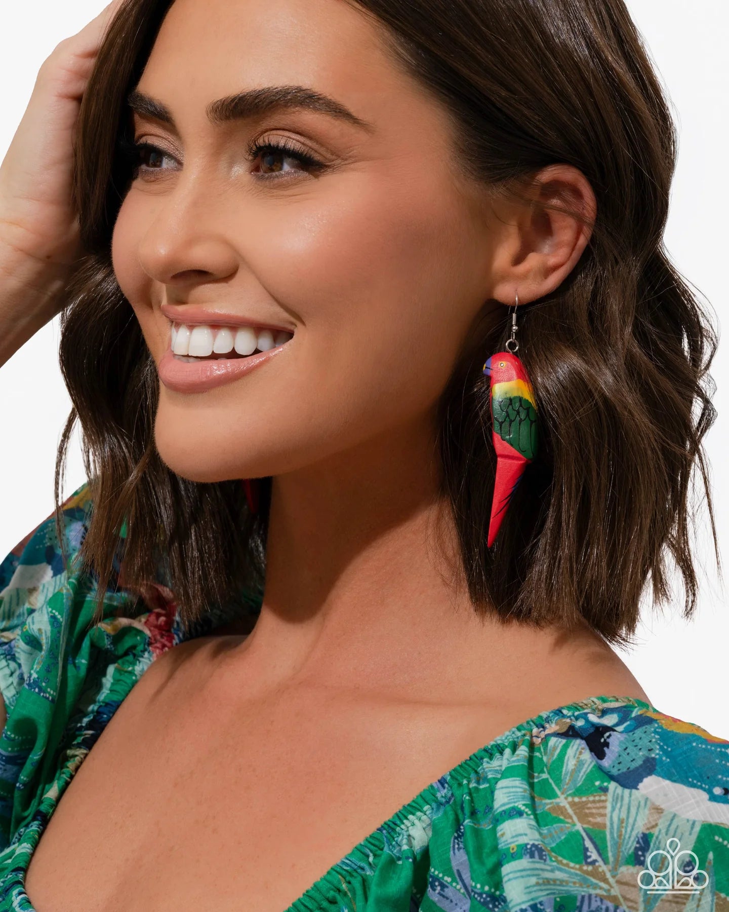 Paparazzi Pampered Parrot - Red Colorful Tropical Parrot Earrings June 2026 Life Of The Party