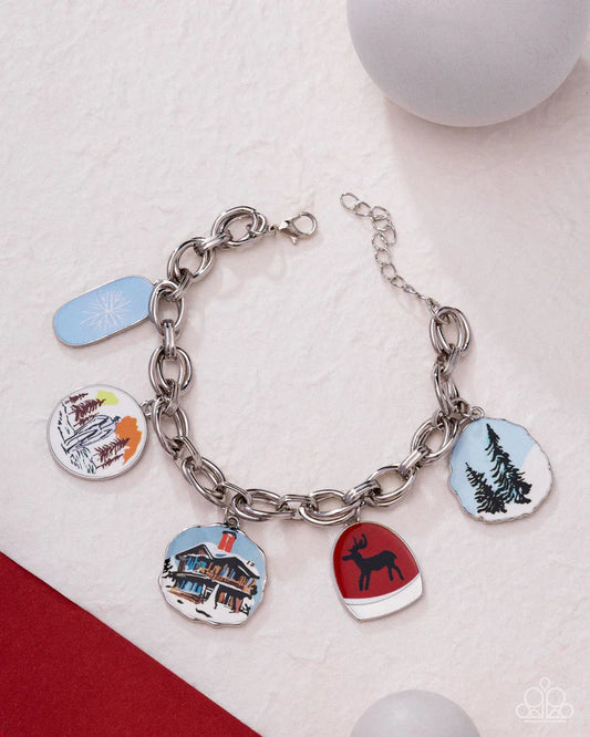 Lodge Look - Multi Winter Cabin Inspired Scenery Charm Bracelet Meet Your Match Fall 2025 Paparazzi B2335