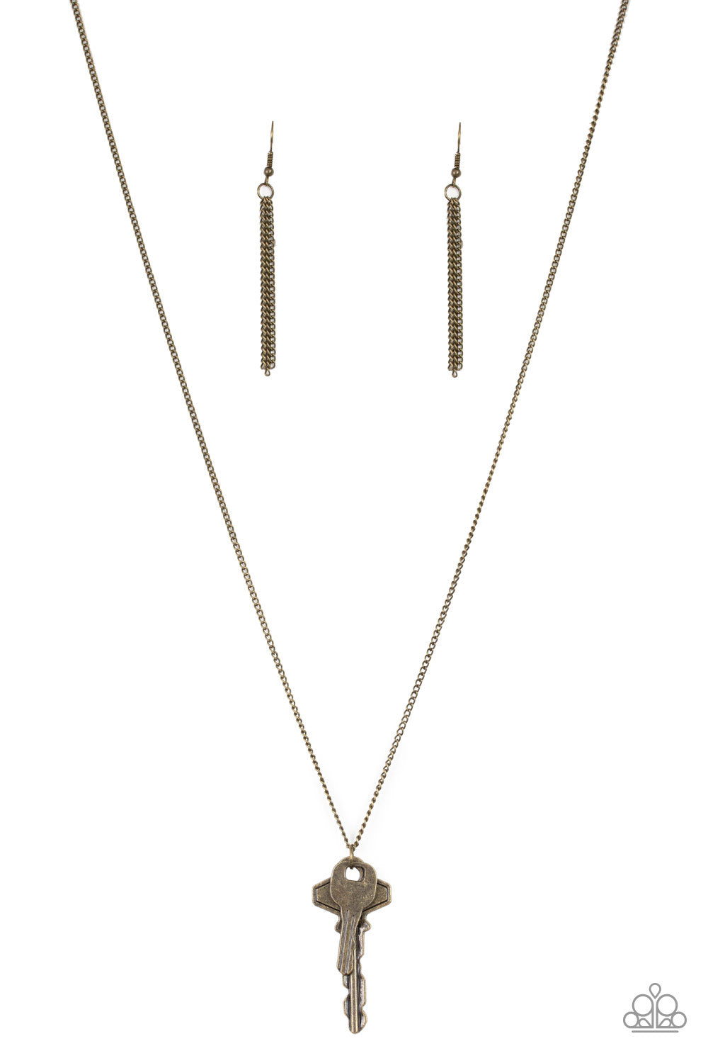 The Keynoter - Brass Key Necklace Paparazzi