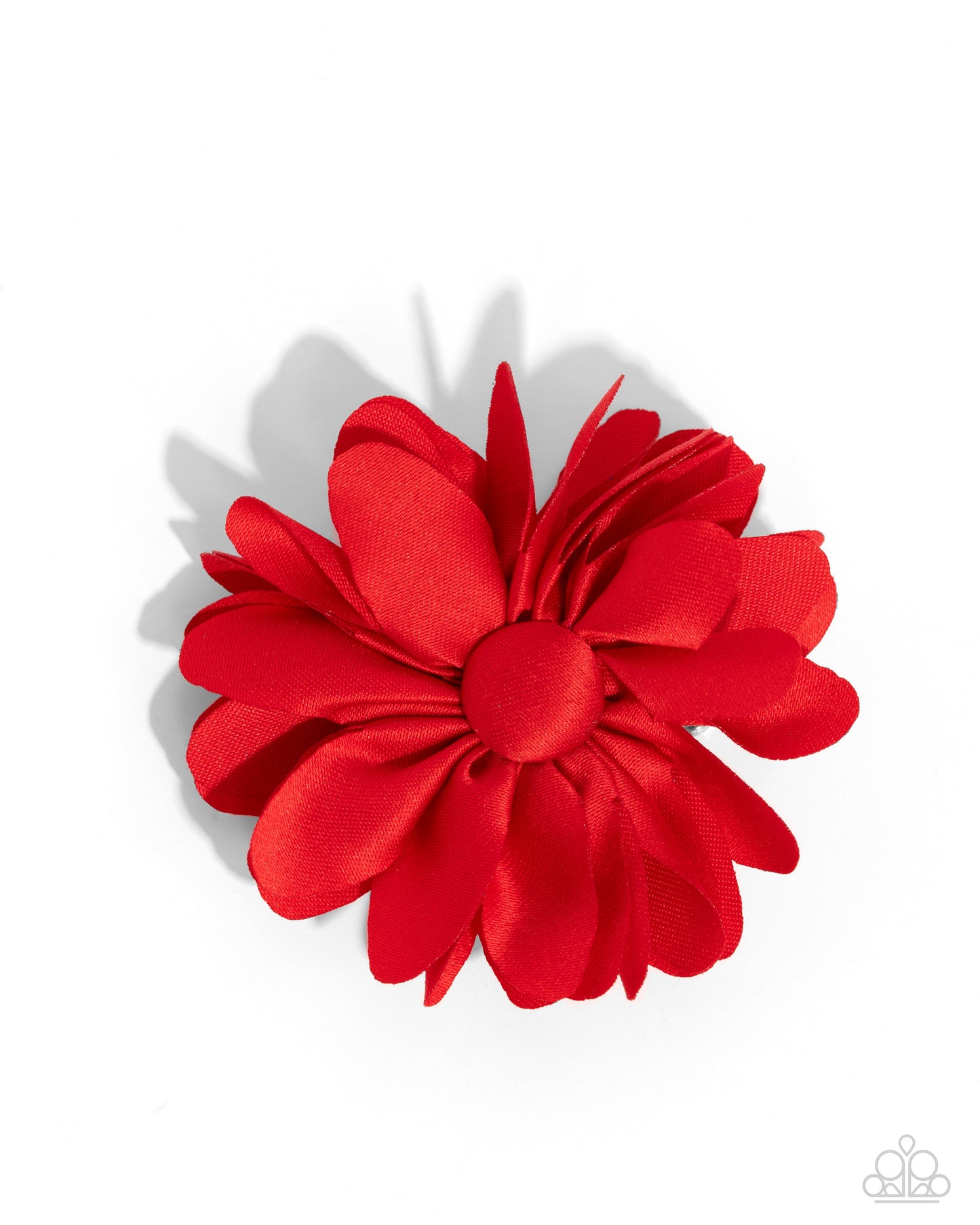 Material Girl Garden - Red Satin Petal Flower Hair Clip Paparazzi H0132