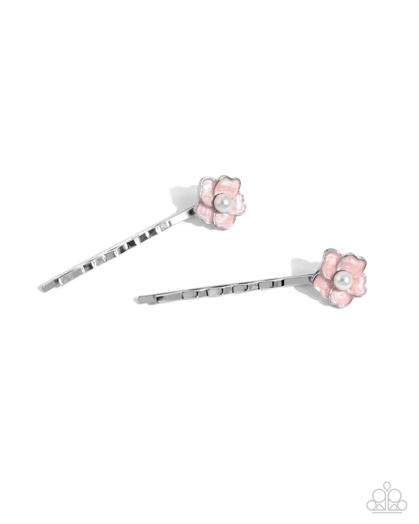 Really Growing Places Pink Flower Bobby Pin Style Hair Clip Paparazzi H0137