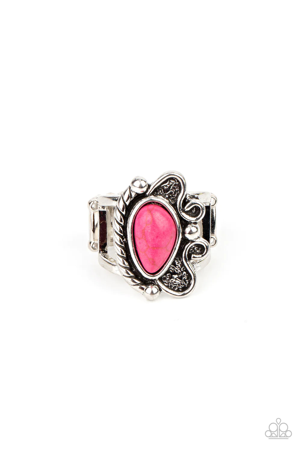 Mesa Meditation Pink Stone Santa Fe Style Ring Paparazzi R0570