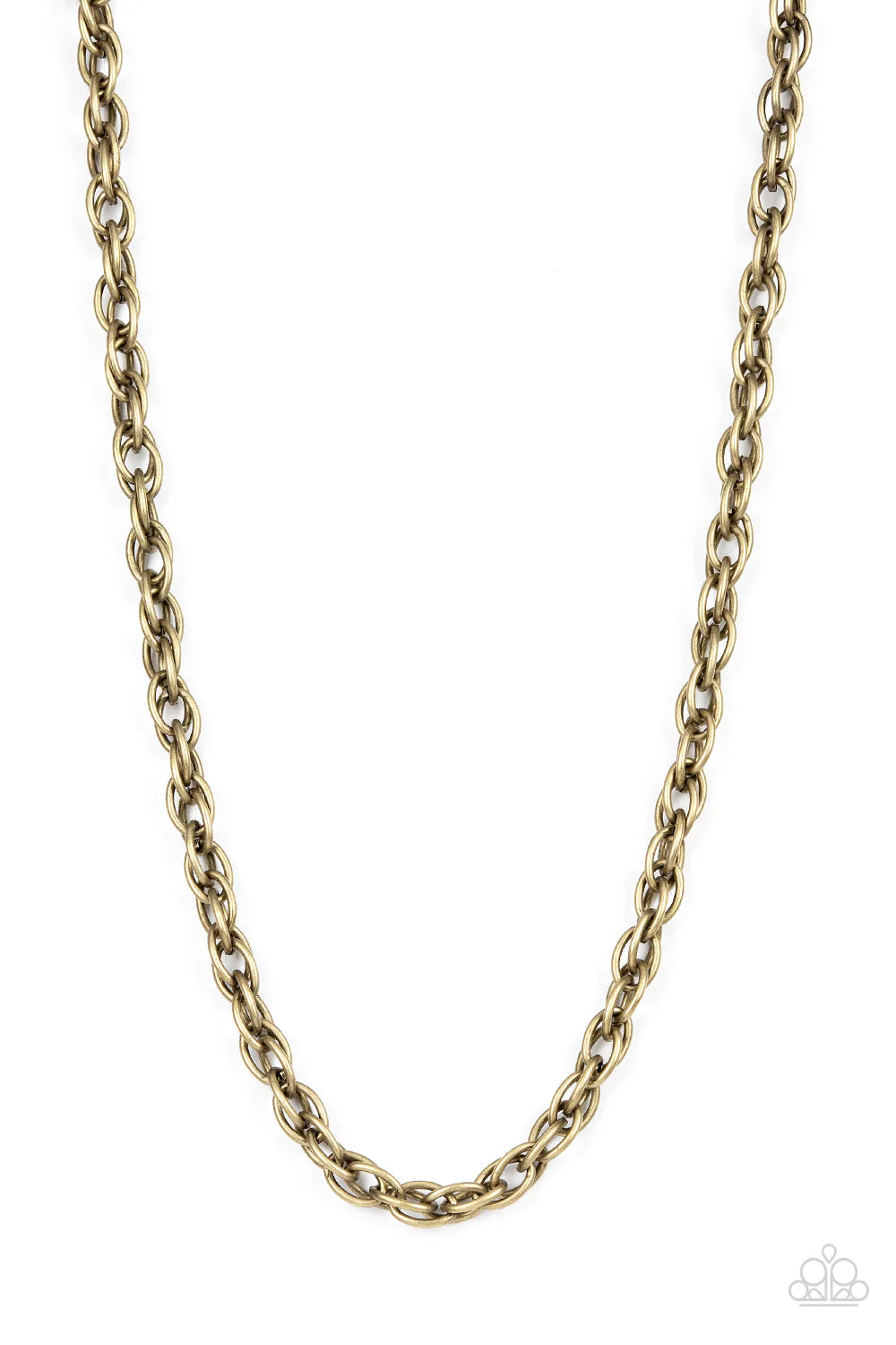 Paparazzi Trademark Trend - Brass Rustic Double-Link Urban Chain Necklace N1650