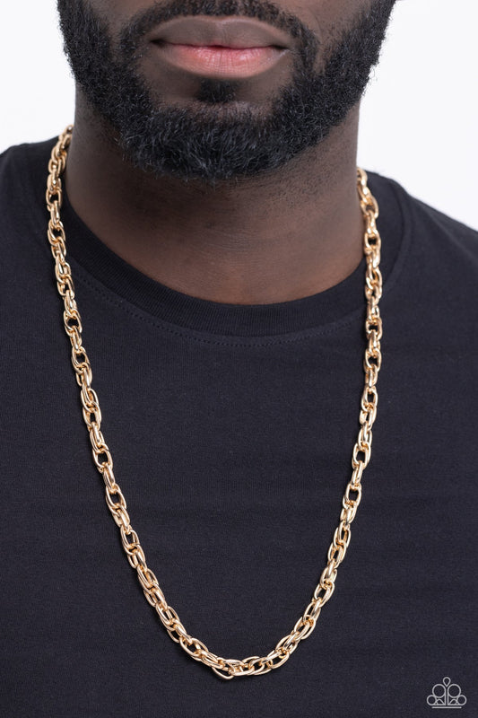 Chopper Hopper Gold Urban Chain Necklace Paparazzi N3583