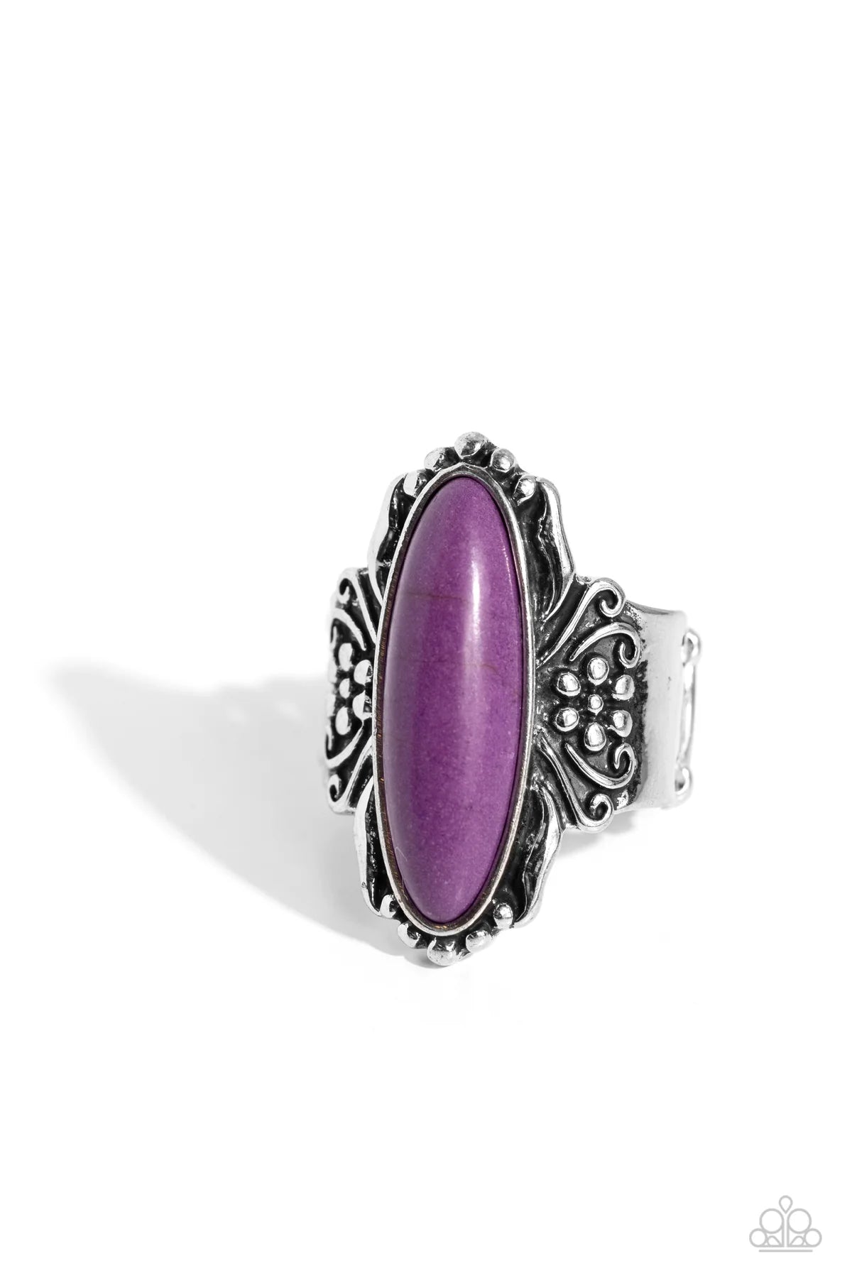 Paparazzi Dreamy Desertscape - Purple Stone Silver Ring Santa Fe Style R1229