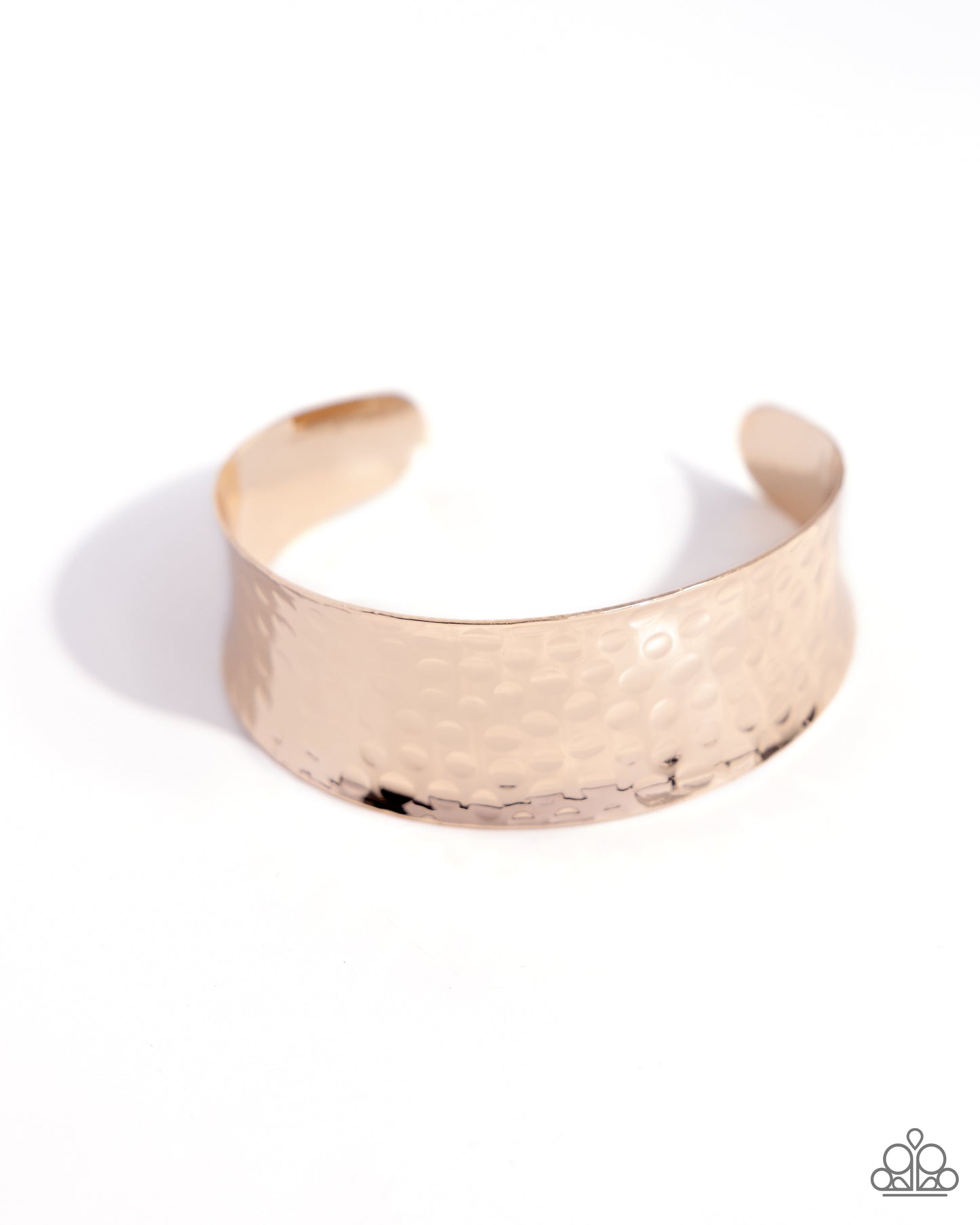 Urban Ore - Gold Hammered Cuff Bracelet Paparazzi B1674