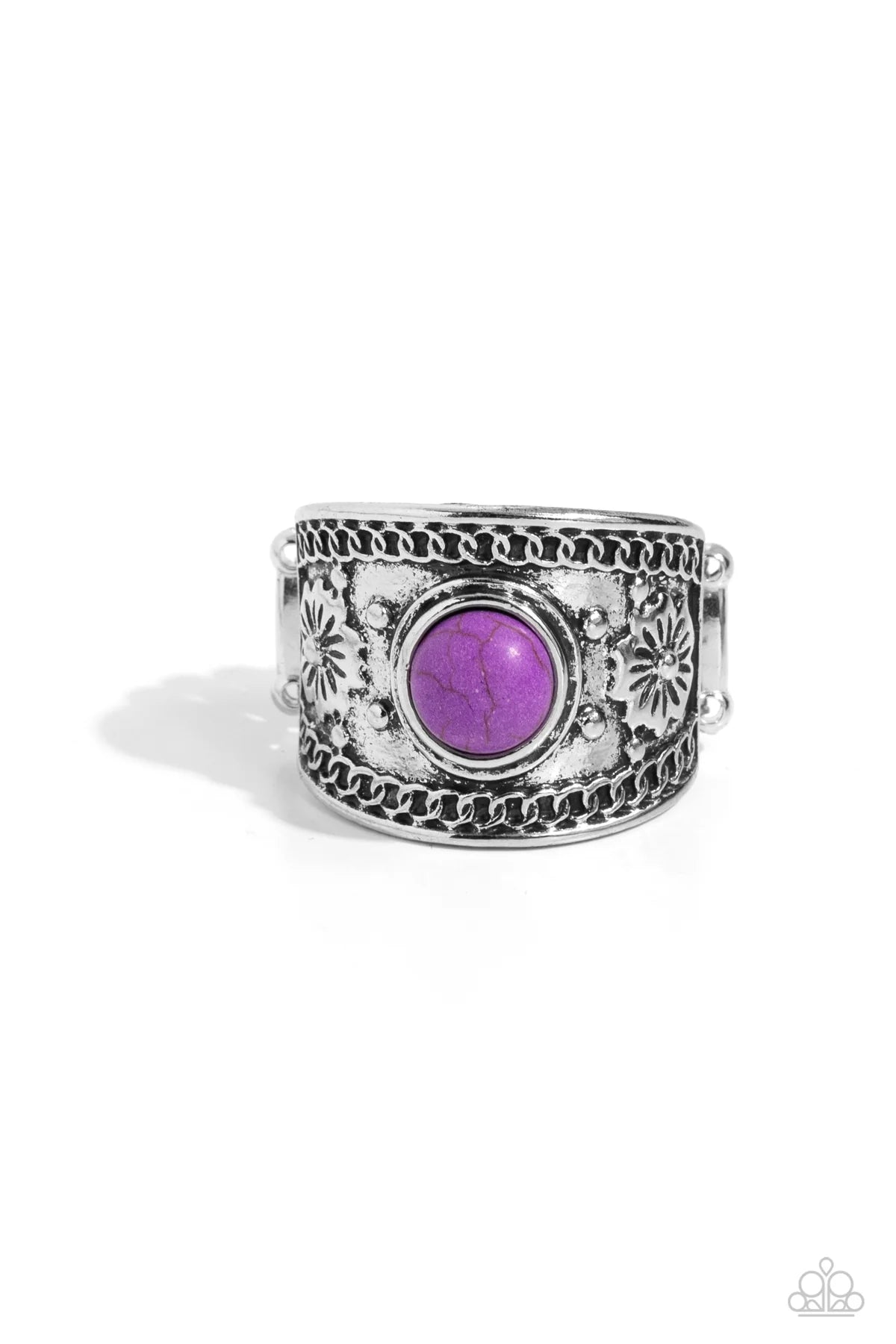 Paparazzi HAVEN-Sent - Purple Stone Silver Santa Fe Style Ring R1397