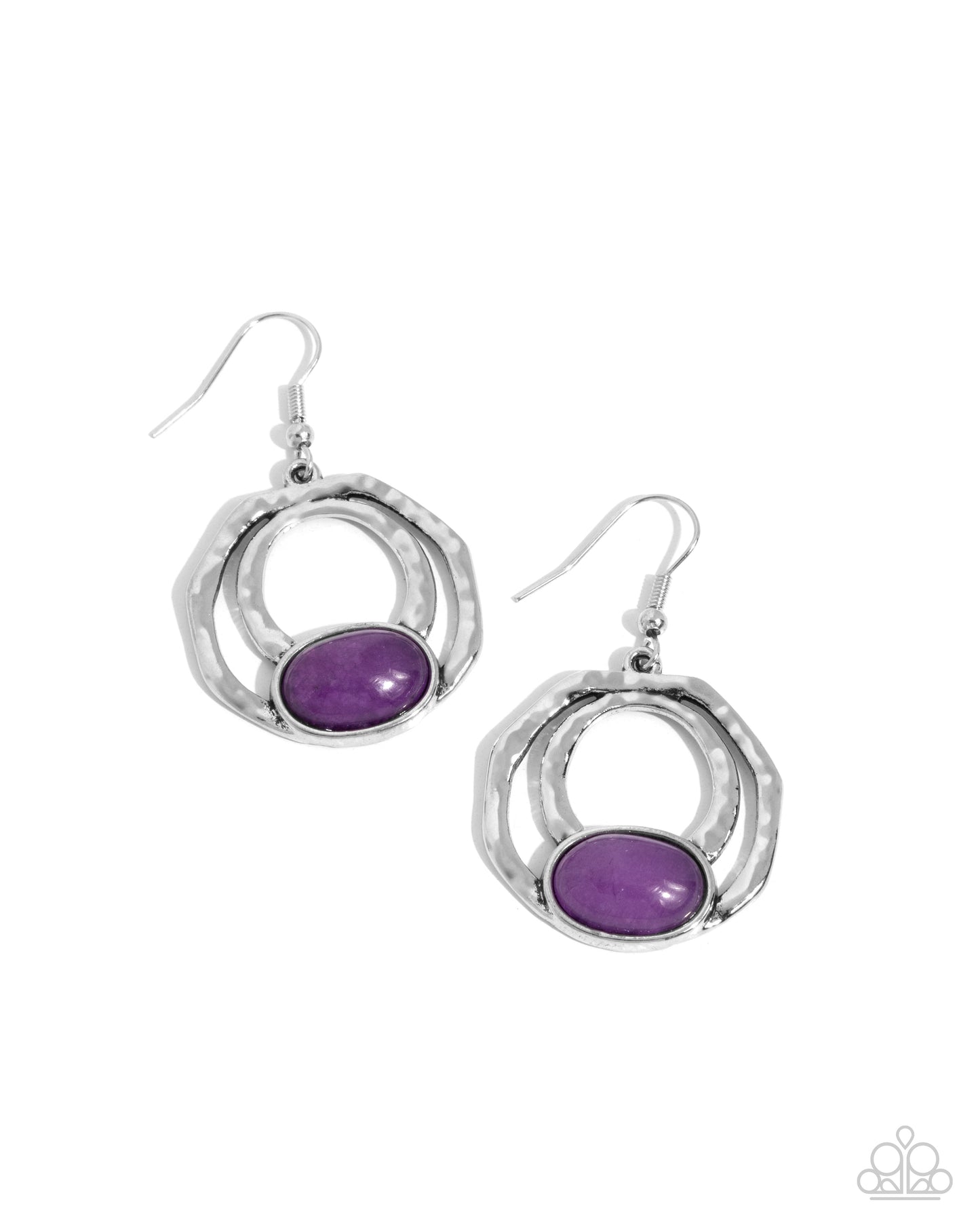 Terrestrial Retreat - Purple Amethyst Stone Earring Paparazzi E2198