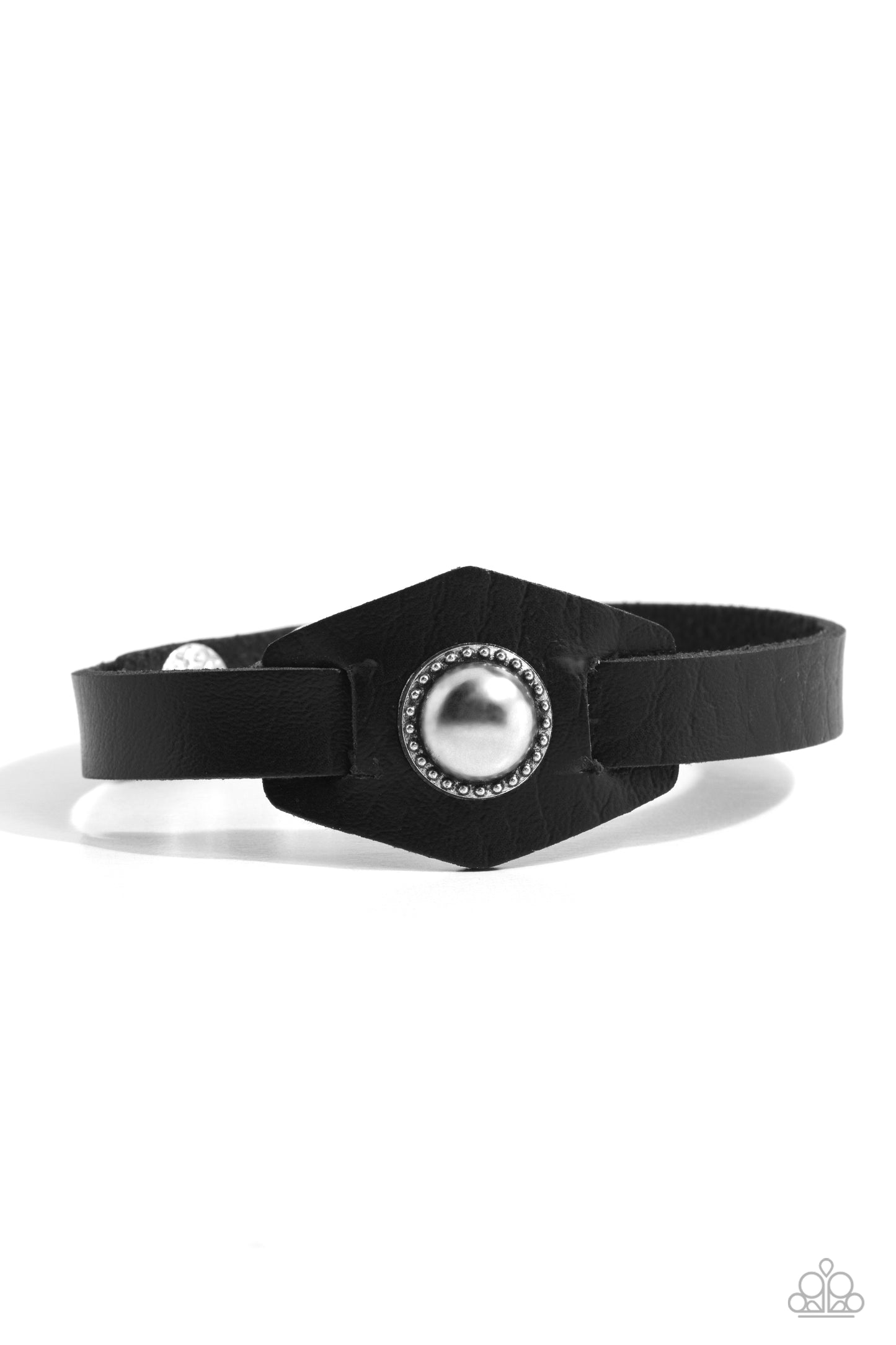 Bronx Bronco - Black Leather Urban Bracelet Paparazzi B1686