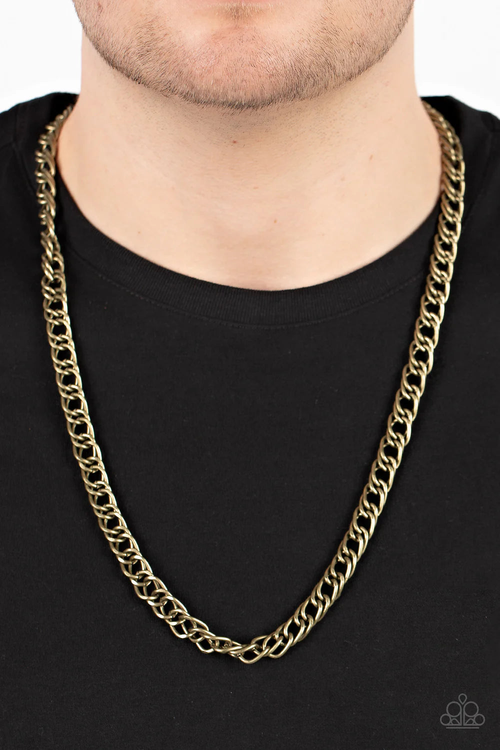 Paparazzi Pro League - Brass Rustic Oversized Link Urban Chain Necklace N1676