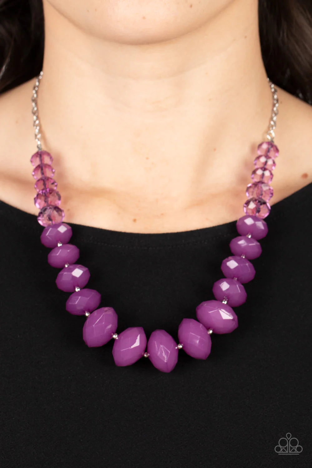 Happy Glow Lucky Purple Dahlia Bead Necklace Paparazzi N1619