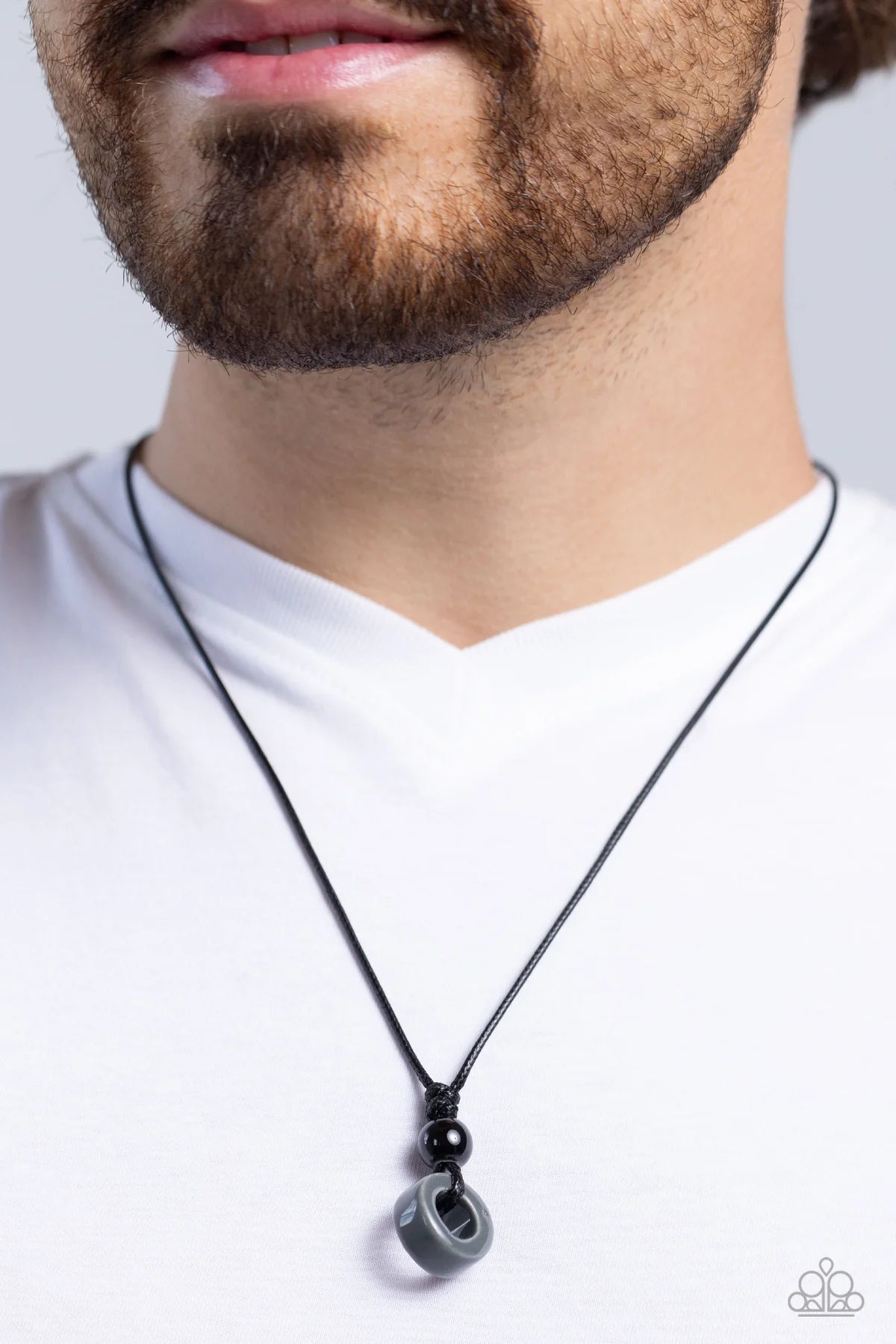 Paparazzi Sunset Sabbatical - Black Bead Cord Slide Urban Necklace N1358