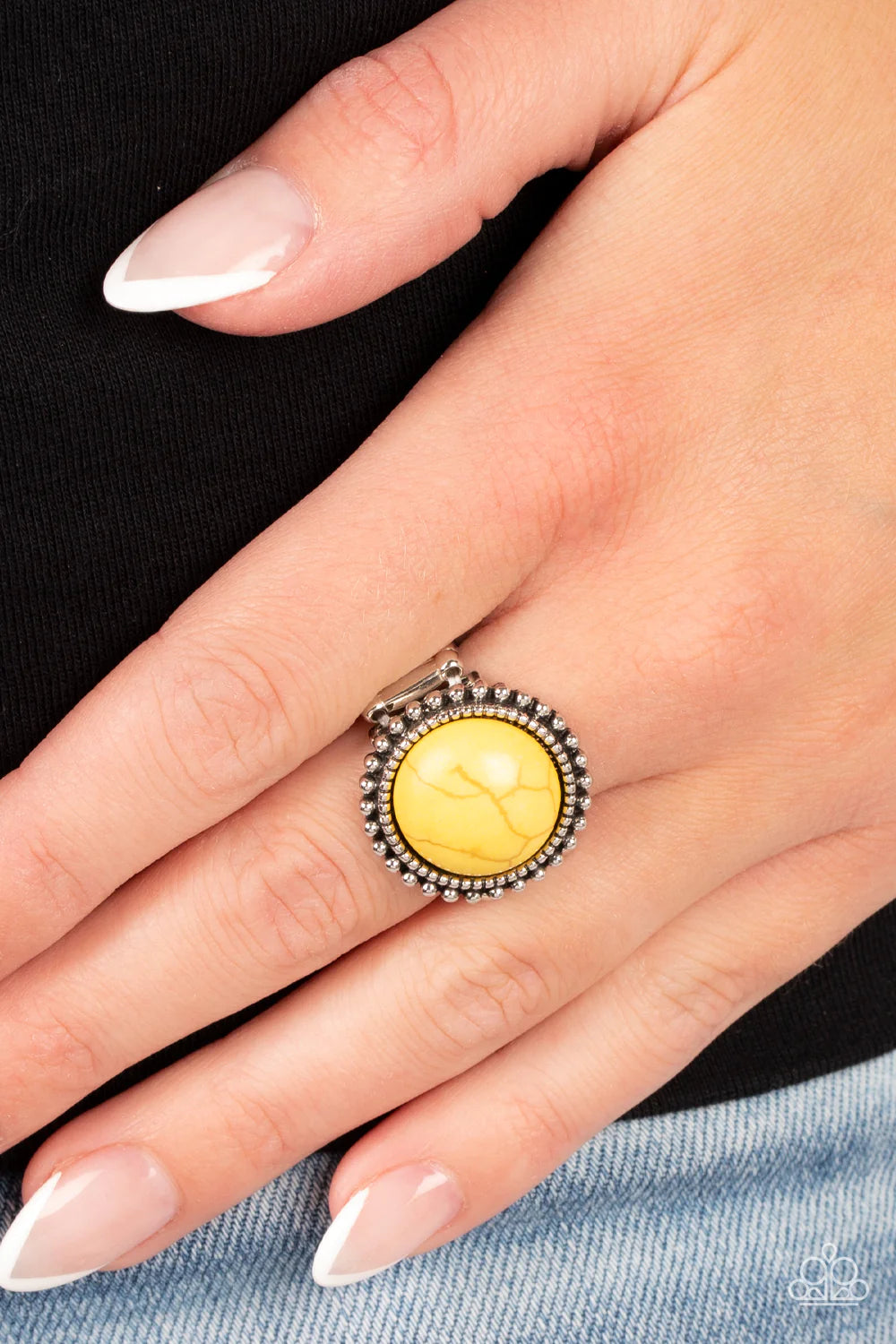 Mesa Mecca Yellow Daffodil Stone Santa Fe Style Ring Paparazzi R0455