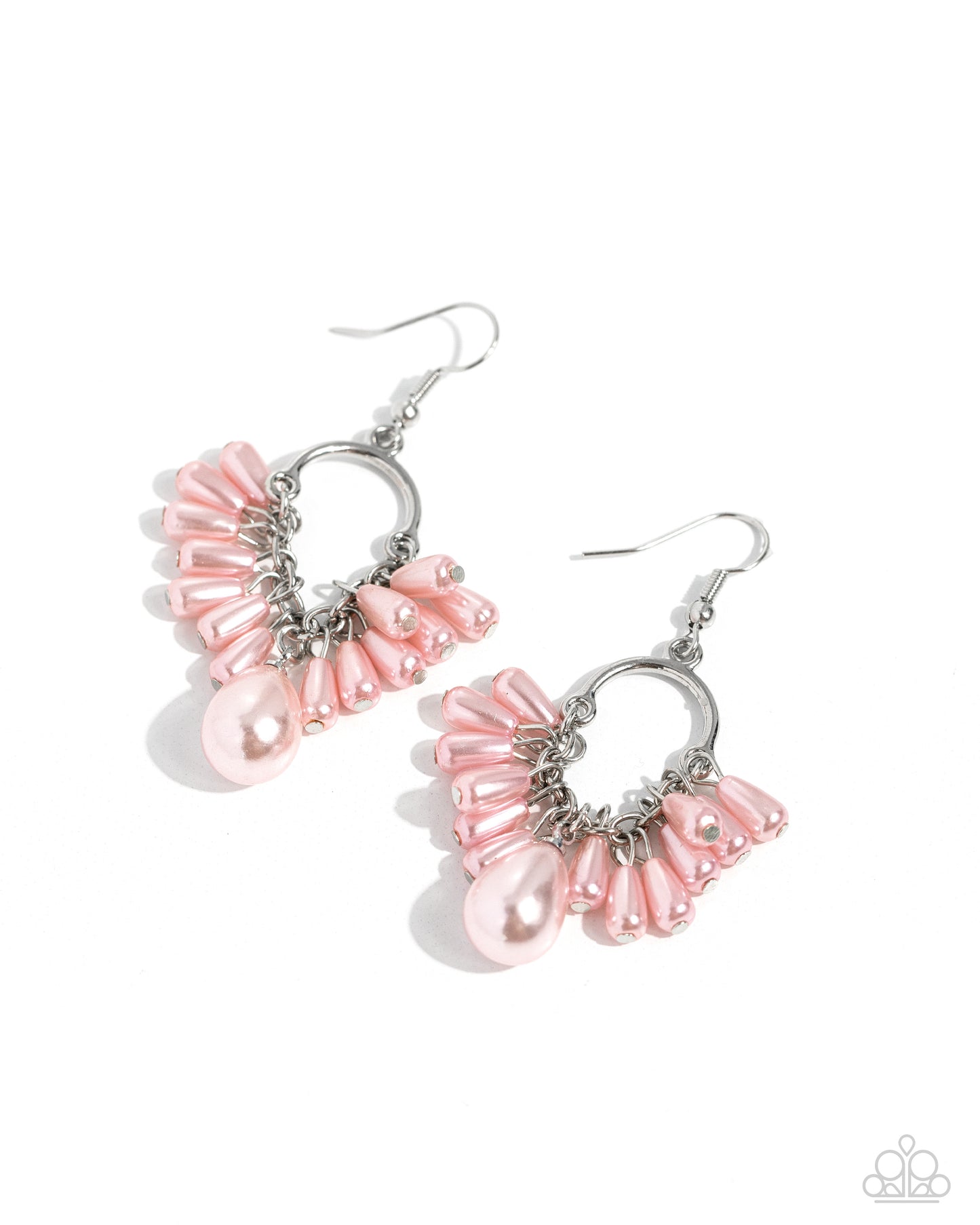 Ahoy There! - Pink Teardrop Pearl Fringe Earring Paparazzi E1960