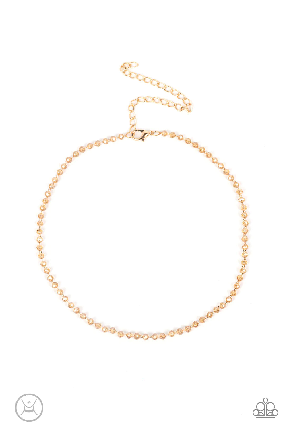 Mini VIP Gold Crystal Choker Necklace Paparazzi N1618