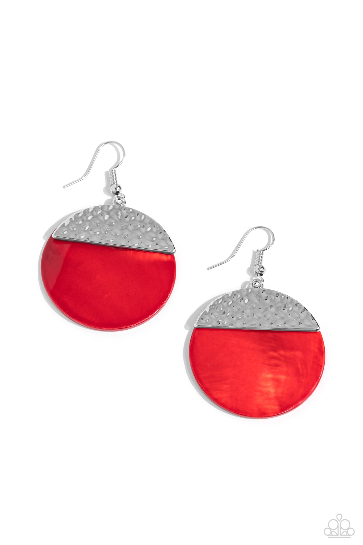 SHELL Out - Red Beach Inspired Earring Paparazzi E1918