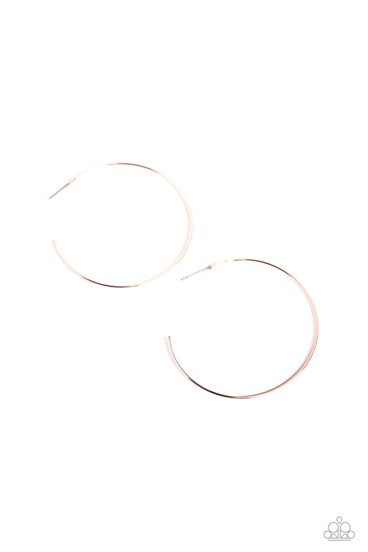 Seize The Sheen Rose Gold 2 Inch Hoop Earring Paparazzi E2306