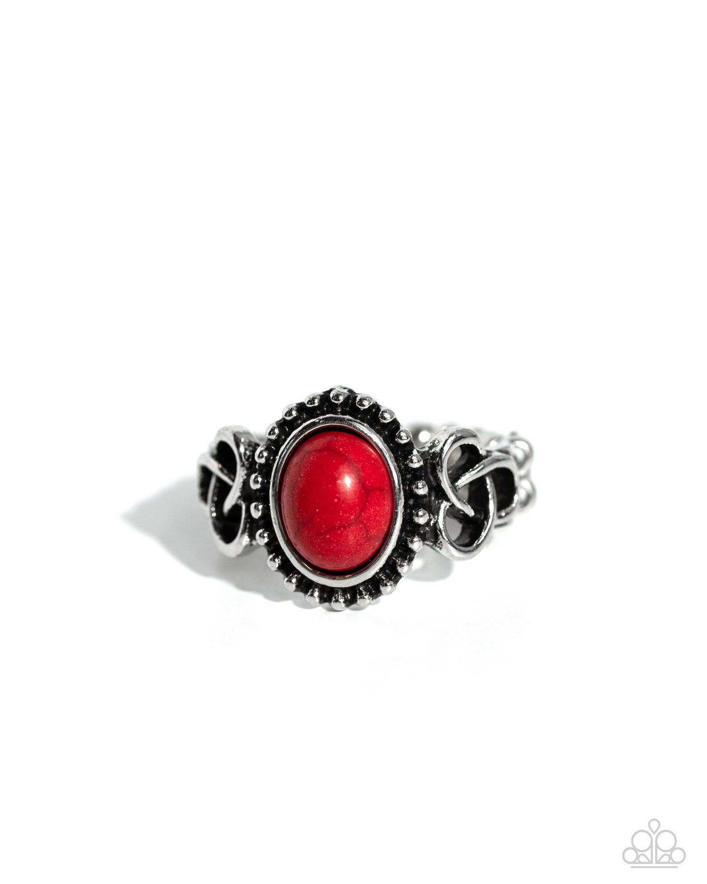 Celtic KNOT-out - Red Stone Santa Fe Style Ring Paparazzi R0711