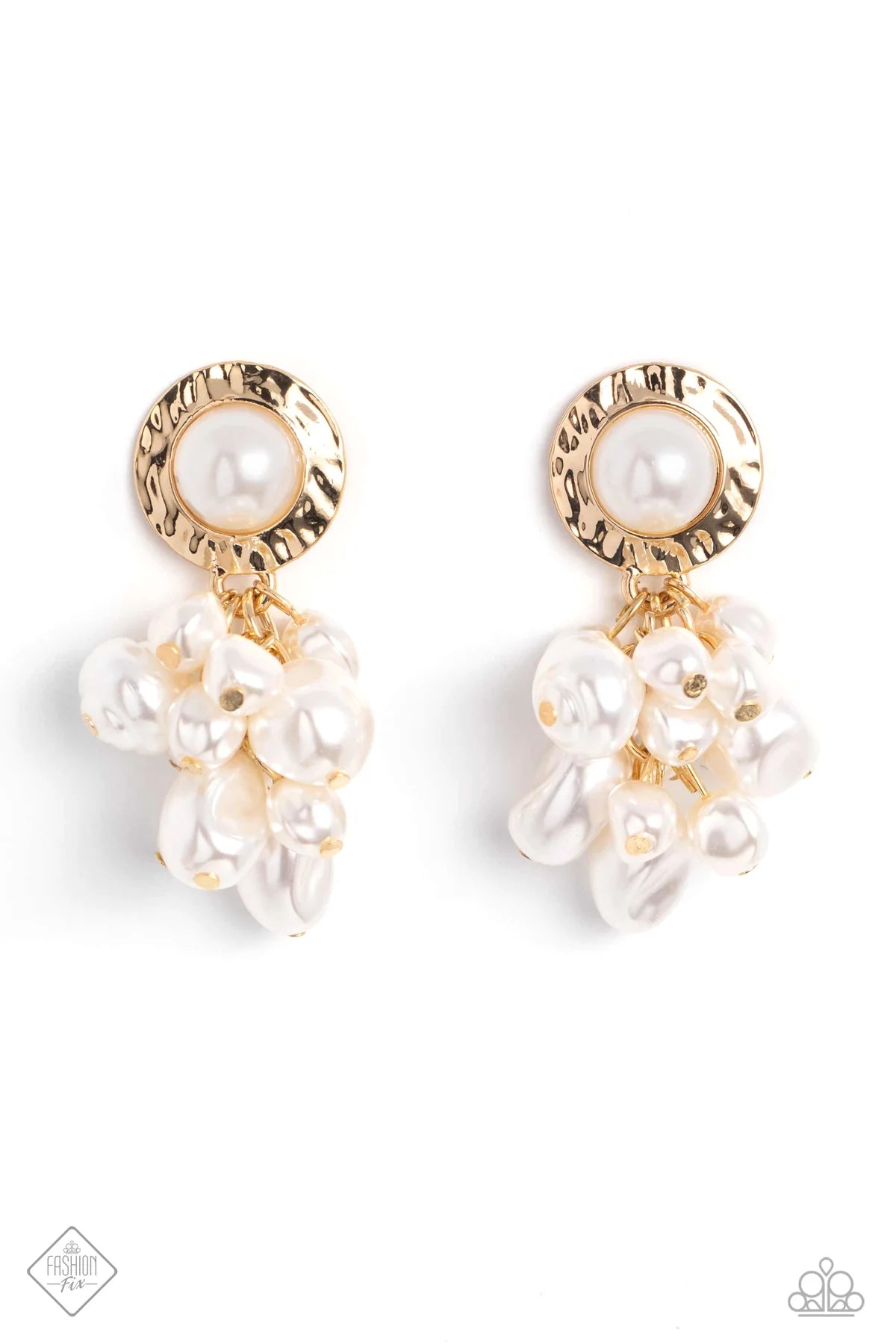 Long Time No SEA Gold White Pearl Post Earring Fashion Fix August 2023 E1479