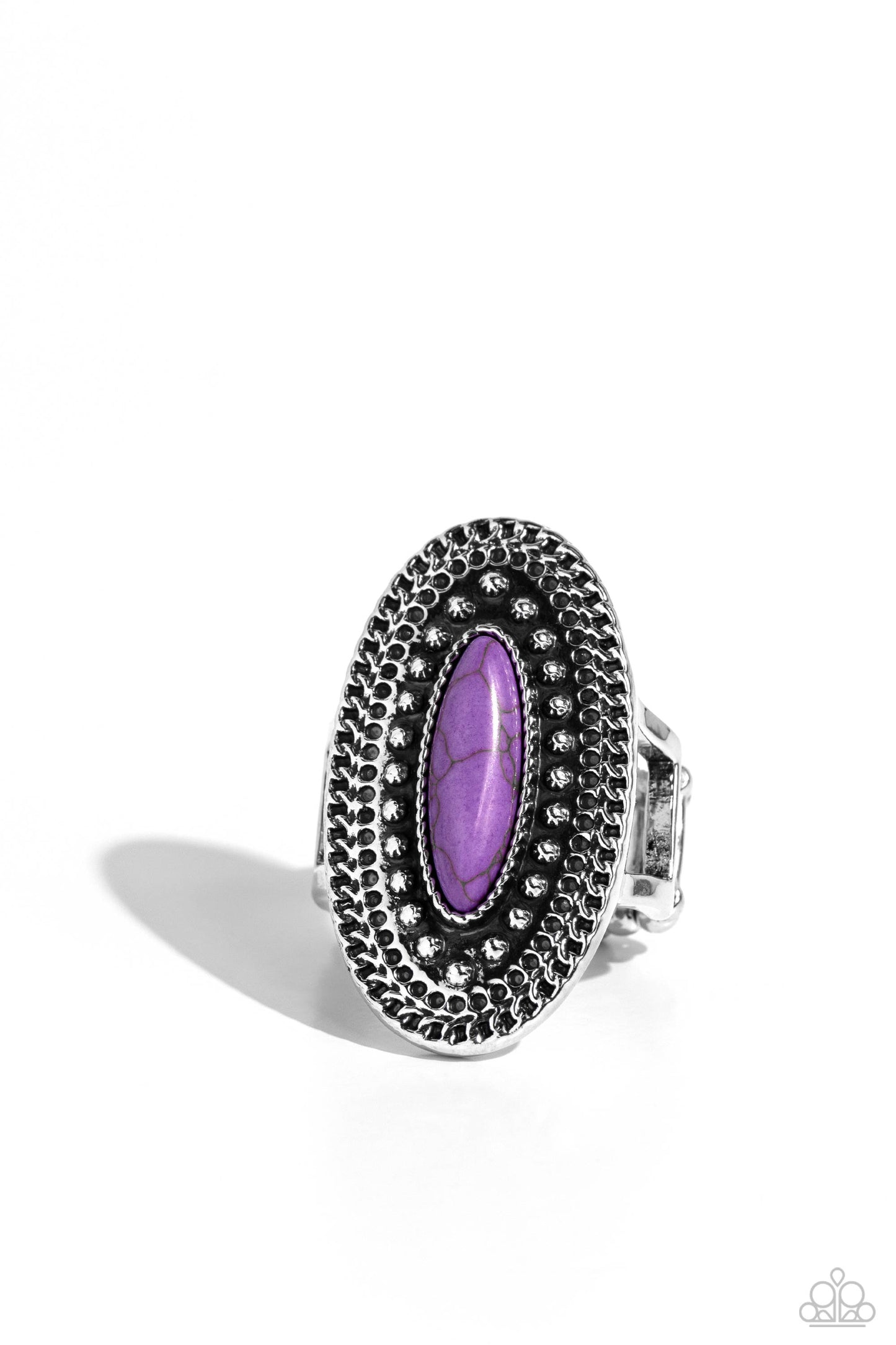 Desert Declaration - Purple Stone & Silver Santa Fe Style Ring Paparazzi R0757