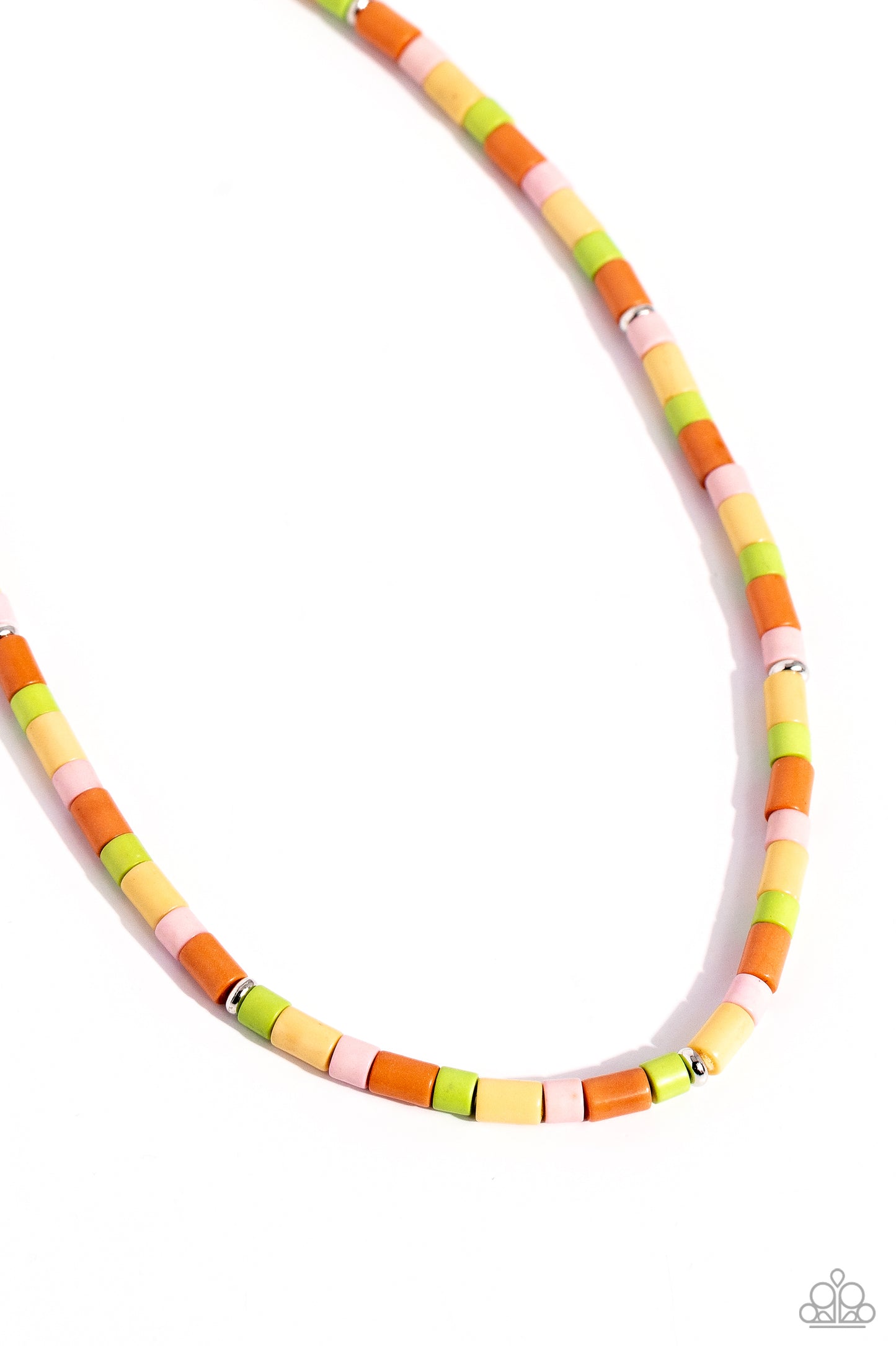 Natural Nonchalance - Multi Kohlrabi, Crystal Rose, Yellow & Orange Stone Bead Necklace Paparazzi N2565