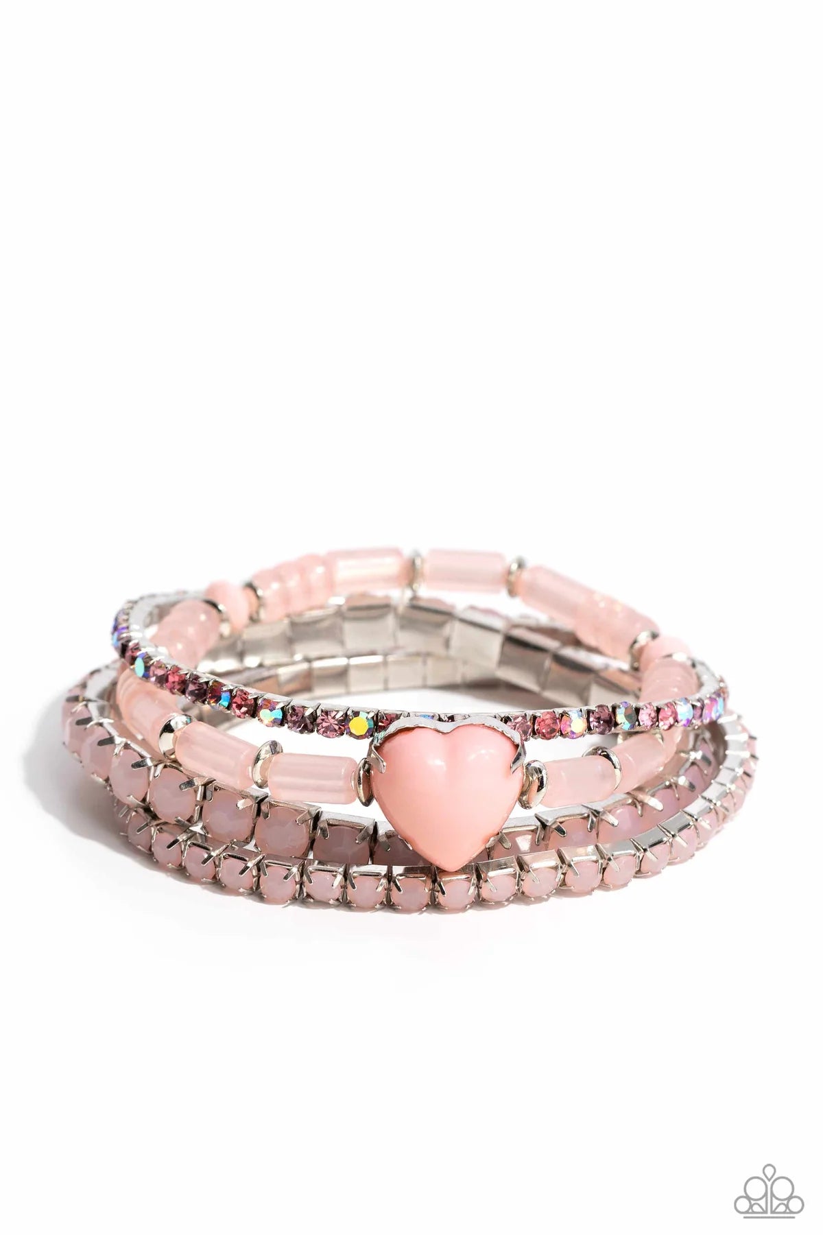 True Love's Theme Pink Crystal Rose Beaded Bracelets Life Of The Party February 2024 Paparazzi B1409