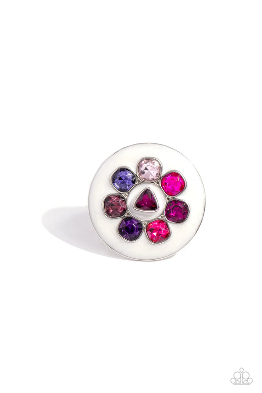 Captivating Centerpiece Pink To Purple Ombre' Gem Ring Paparazzi R0834