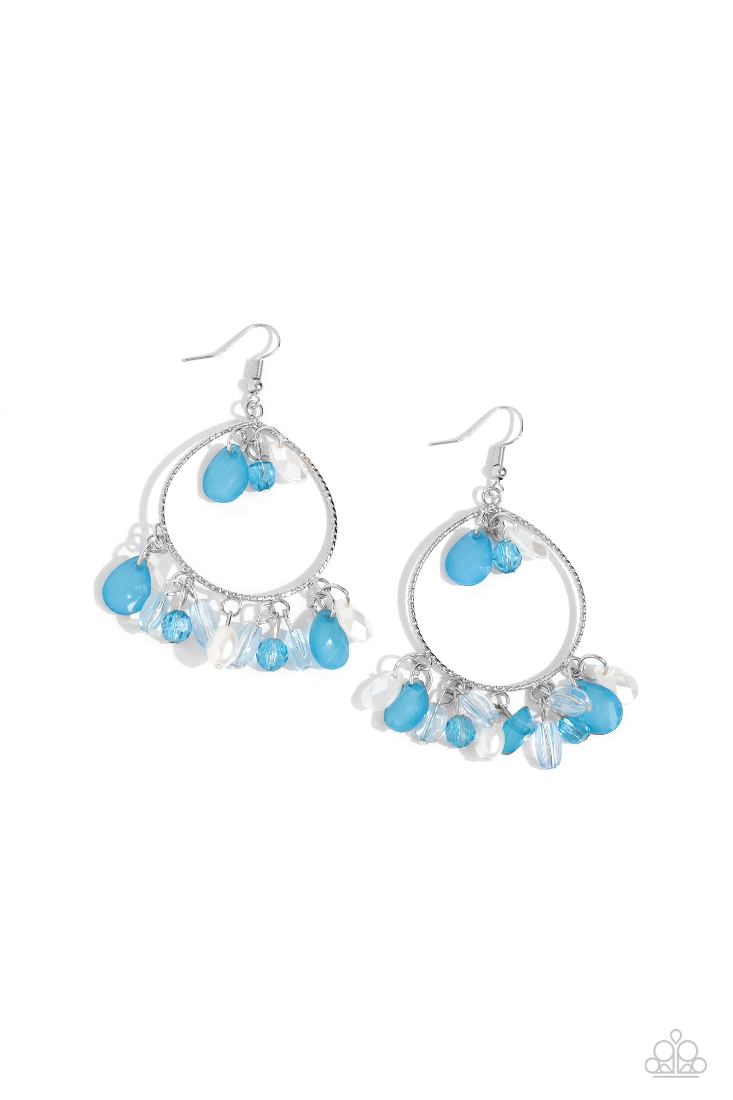 Elite Expression - Blue Opaque Turquoise Teardrop Earrings Paparazzi E2267