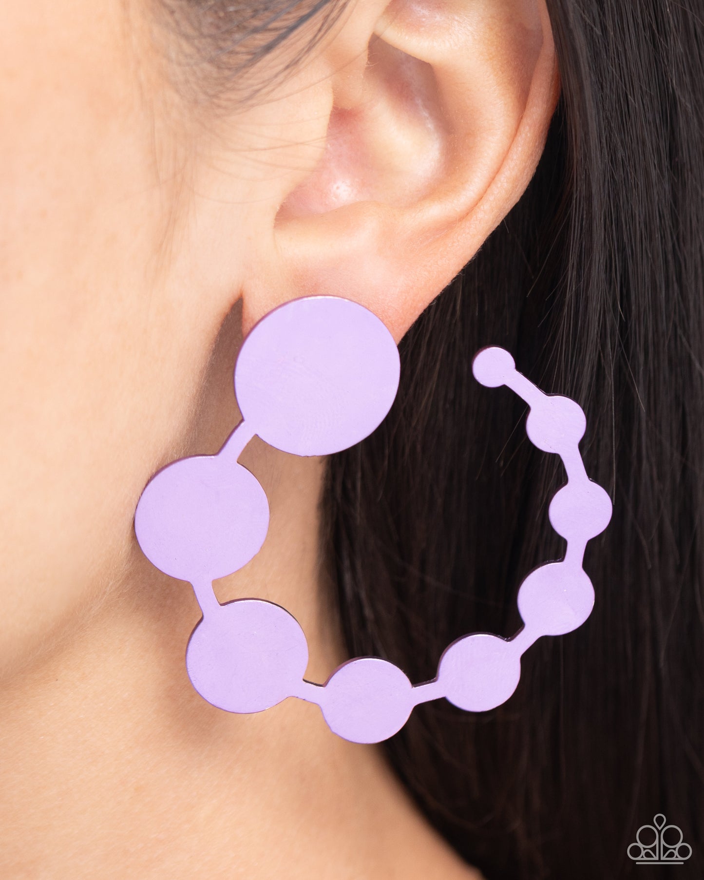 Have It Both PHASE - Purple Electric Hoop 2 1/4 Inch Earring Paparazzi