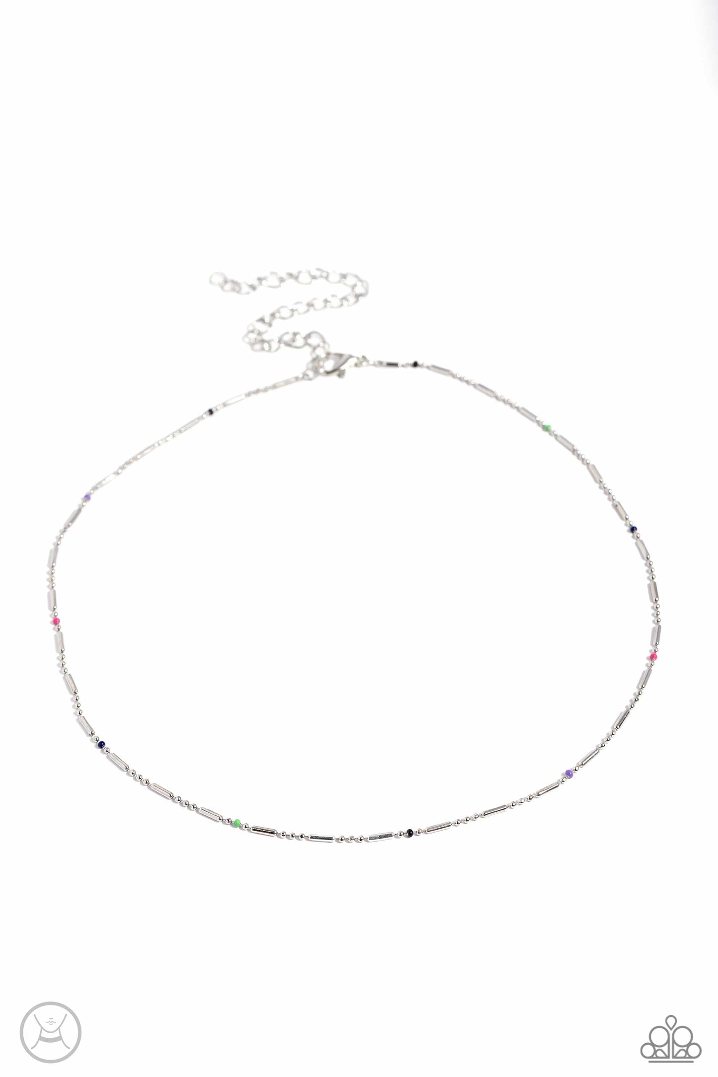 Serenity Strand - Multi Colored Accent Choker Necklace Paparazzi N2173