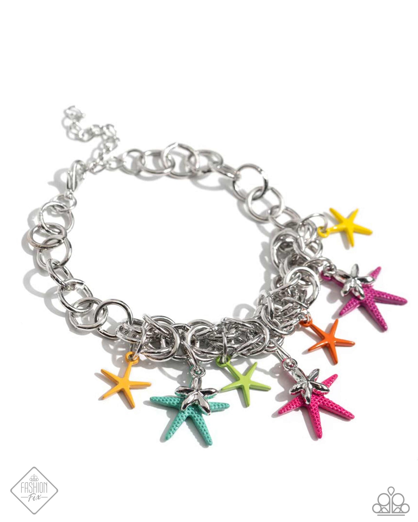 Dancing With The STARFISH - Multi Colored Starfish Charm Bracelet Sunset Sightings Fashion Fix April 2024 Paparazzi B1590