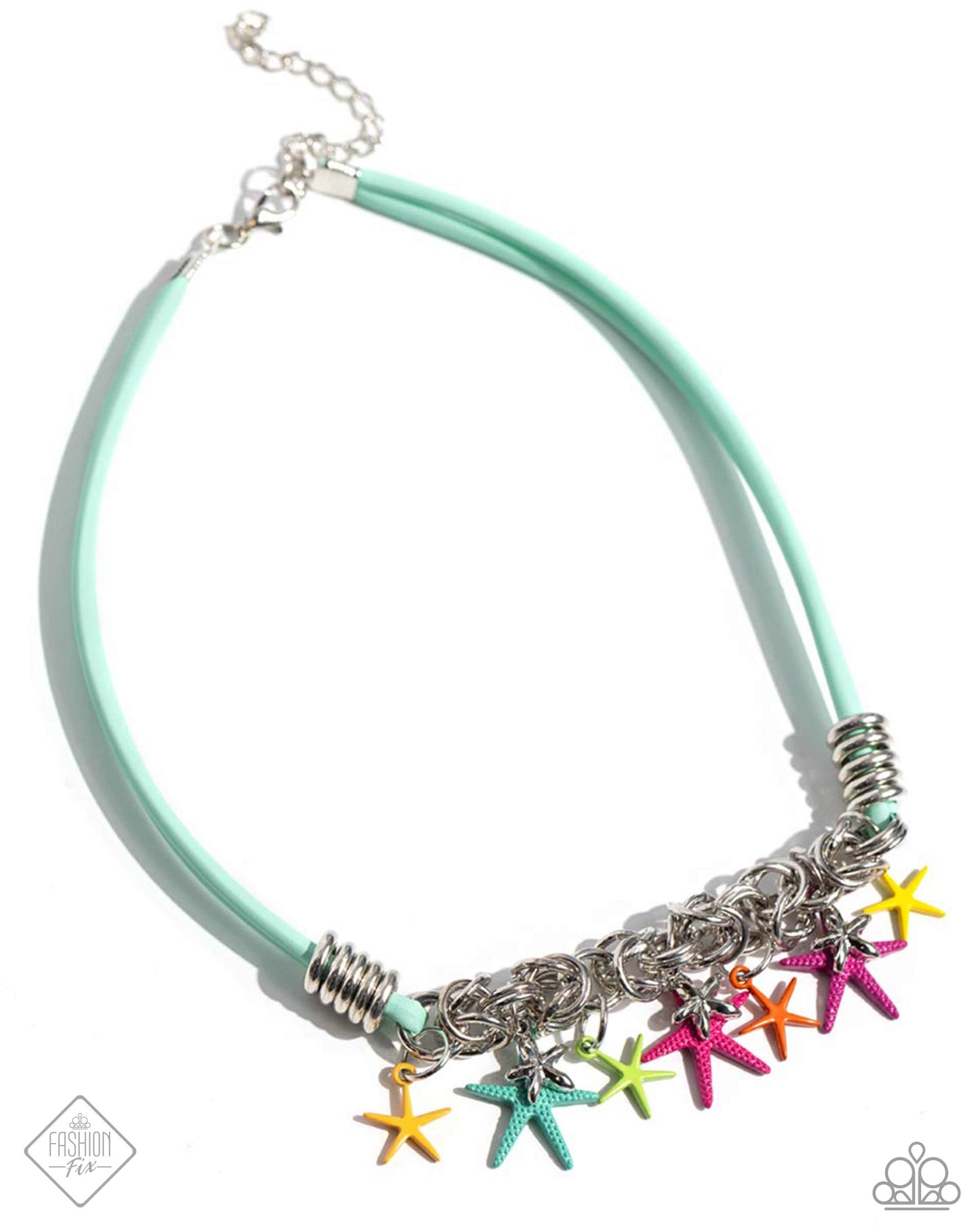 STARFISH Me Luck - Multi Colored Starfish Charm Necklace Sunset Sightings Fashion Fix April 2024 Paparazzi N2355