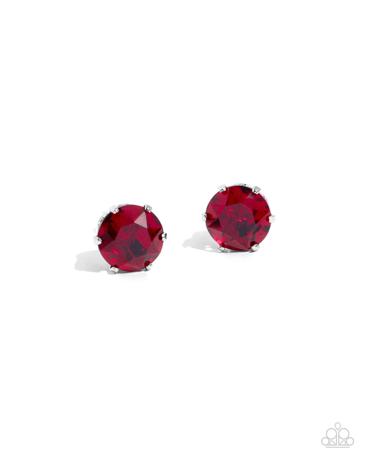 Breathtaking Birthstone - Red Garnet Rhinestone January Birthstone Post Earring Paparazzi