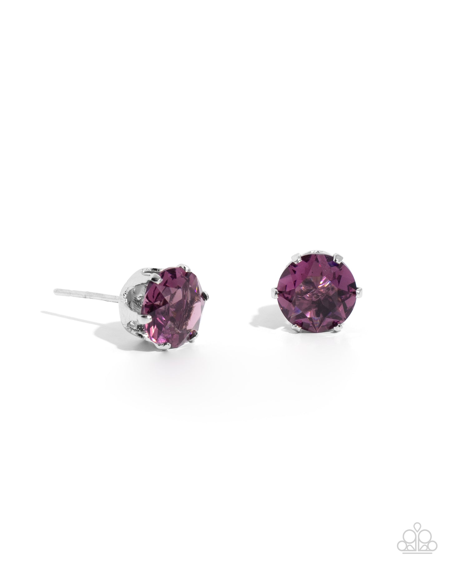 Breathtaking Birthstone - Purple Amethyst Rhinestone February Birthstone Post Earring Paparazzi E1949