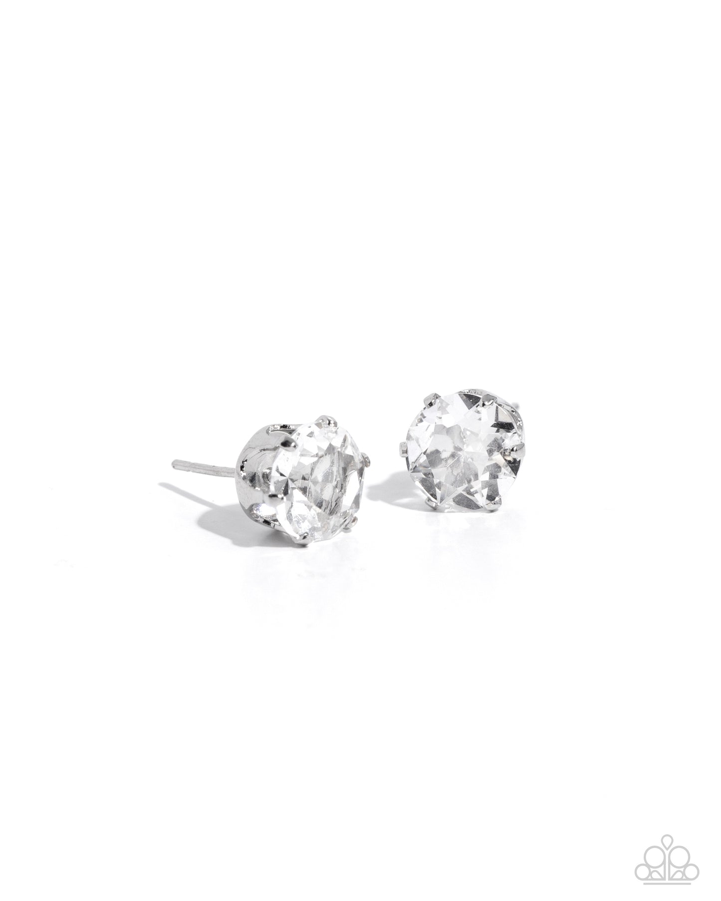 Breathtaking Birthstone - White Rhinestone April Birthstone Post Earring Paparazzi E1984