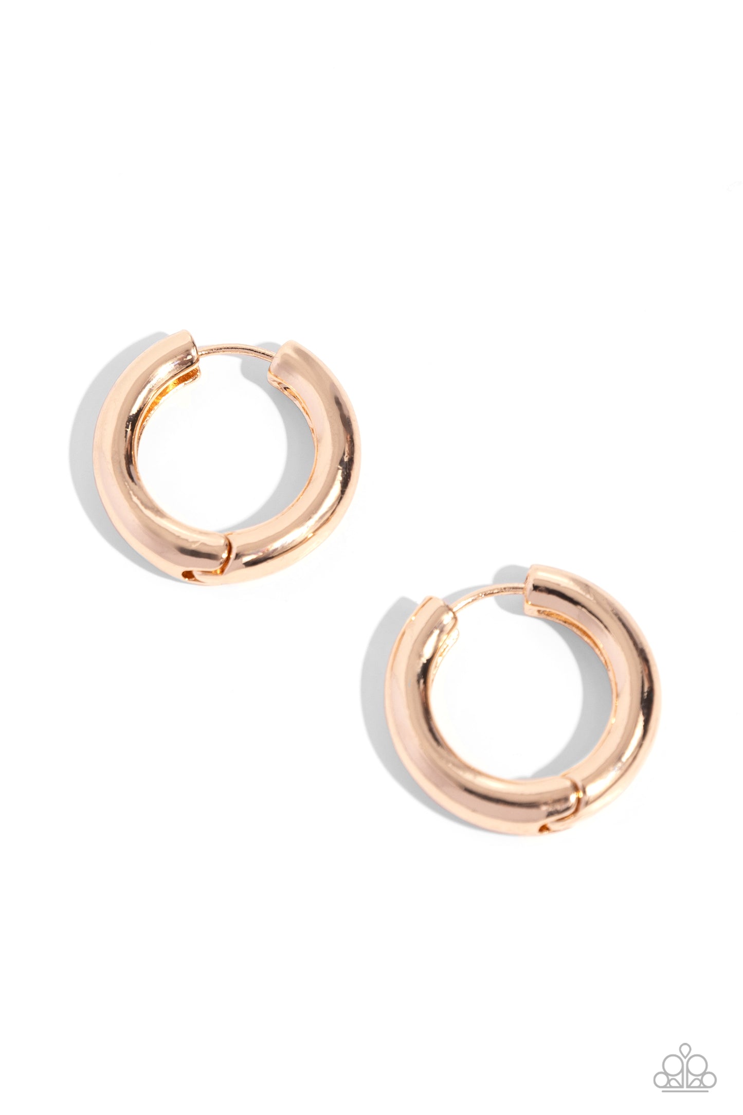 The New Classic - Gold 1/2 Inch Hoop Hinge Hoop Earring Paparazzi E2277