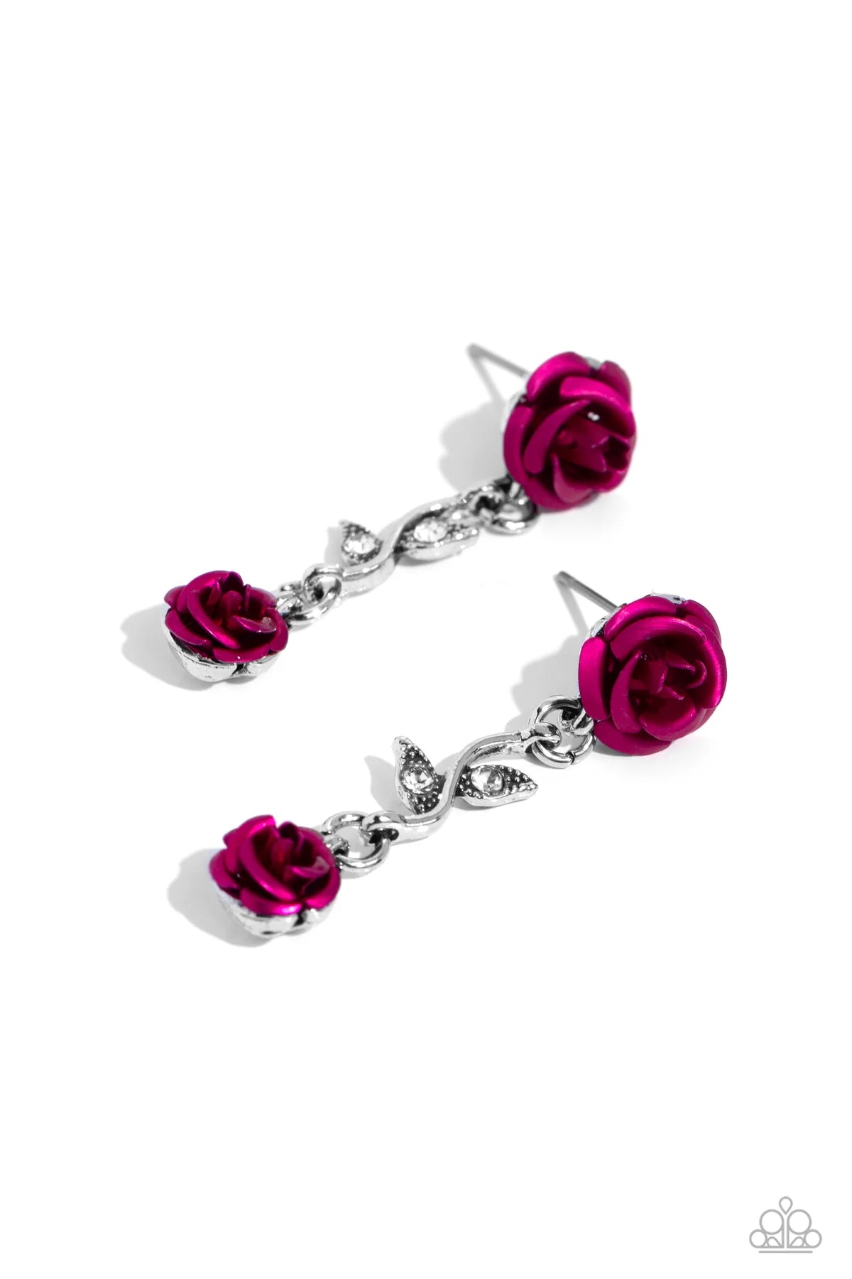 Led By The Rose Pink Post Earring Paparazzi E2035