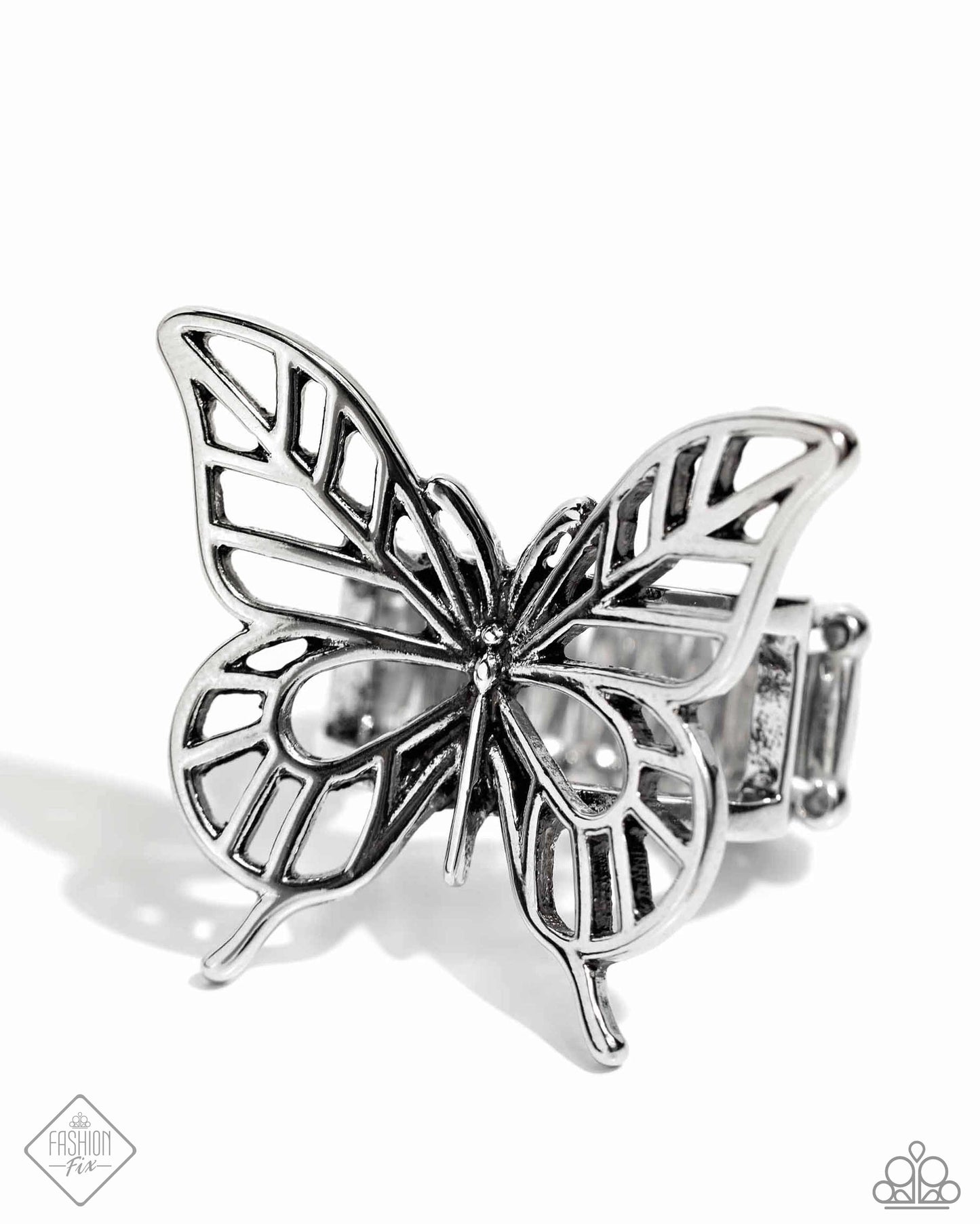 FLIGHT As Well - Silver Butterfly Ring Simply Santa Fe Fashion Fix May 2024 Paparazzi R0718